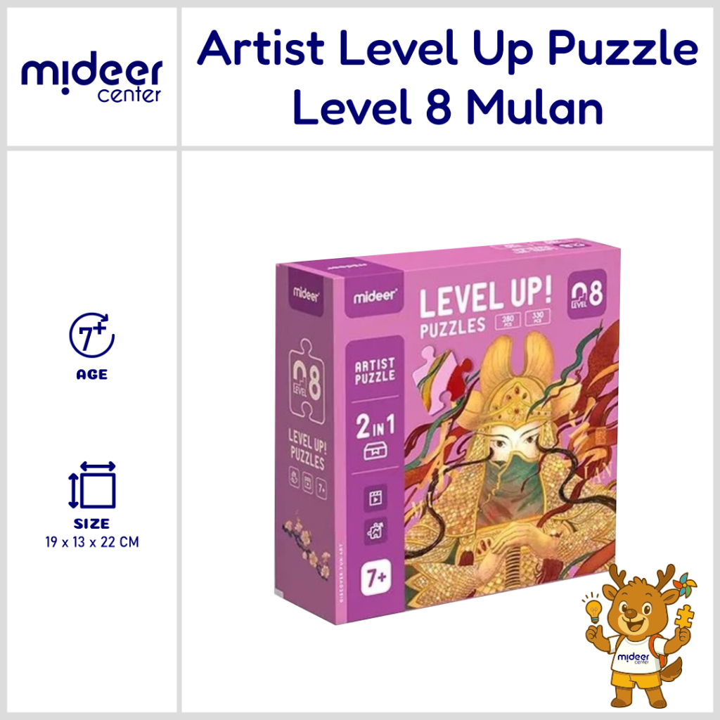 Mideer Artist Level Up Puzzle Level 8 Mulan Puzzle Edukasi Anak Tema Mulan Mainan Edukasi Anak