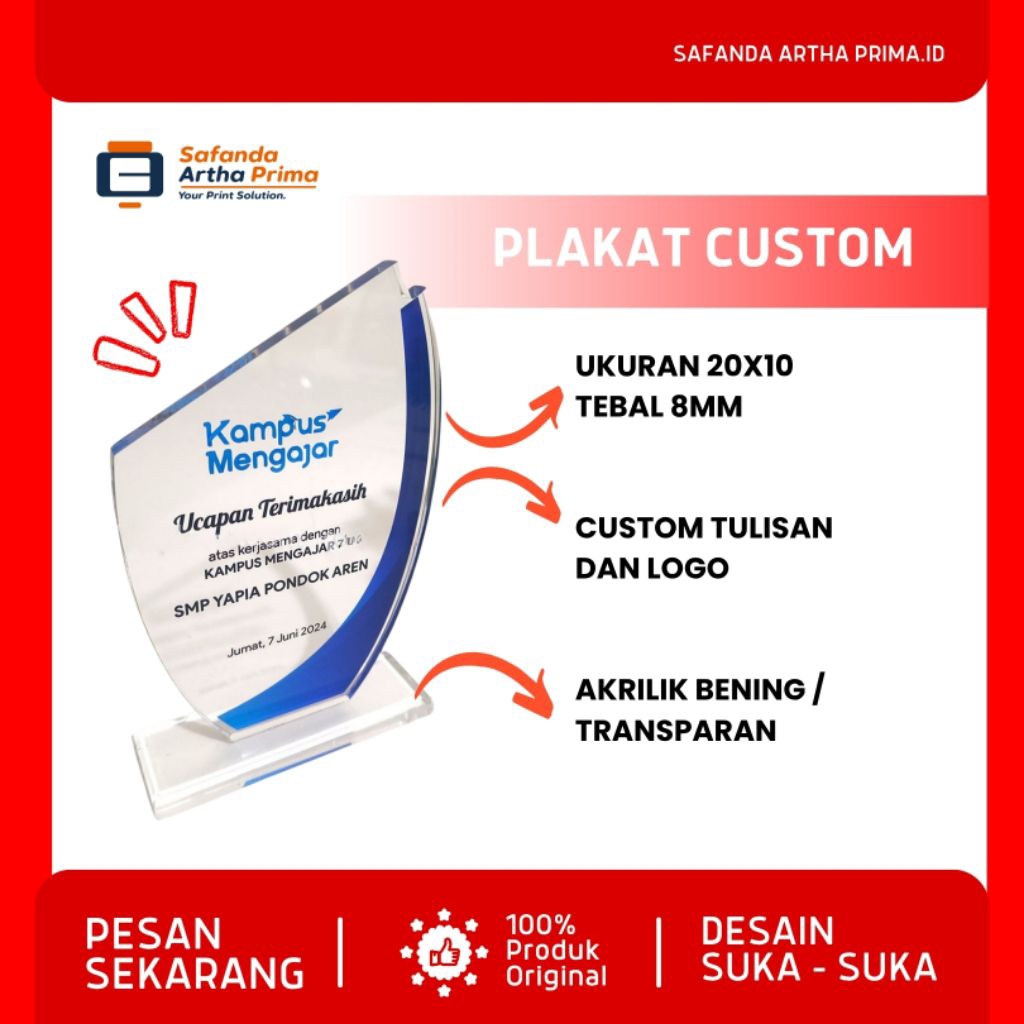 plakat custom, trophy akrilik custom