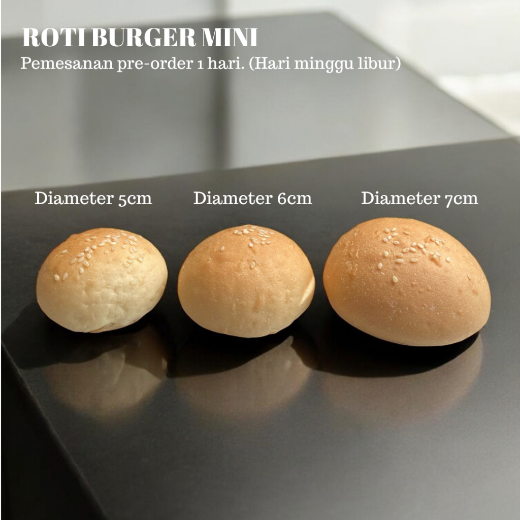 

6PCS ROTI BURGER ORIGINAL MINI LEMBUT DAN FRESH