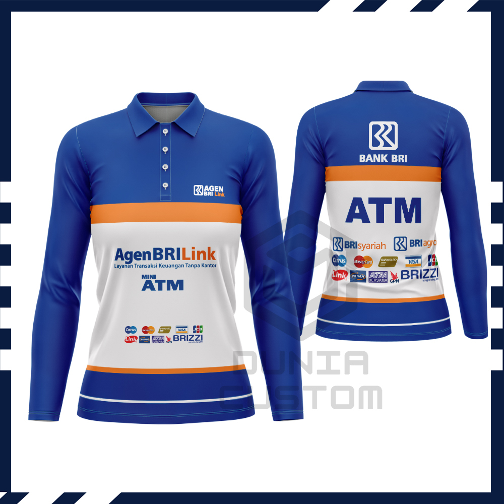Baju Kaos Wanita Brimo Bank Bri Lengan Panjang Kaos Polo Bank Bri Bisa Pake Nama