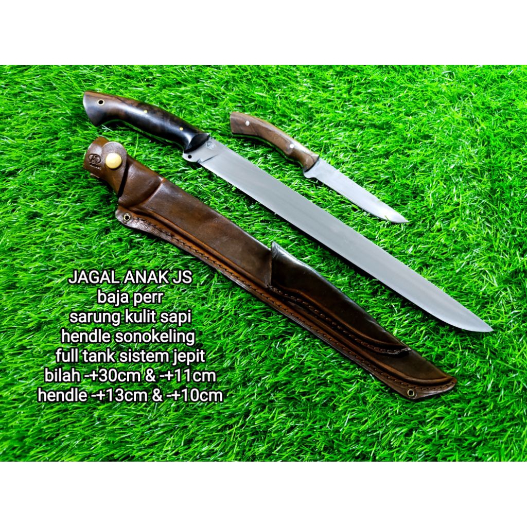 Pisau sembelih Js jagal anak sarung kulit jagal skinner sisit
