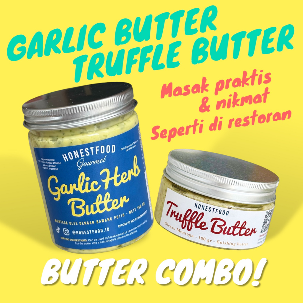 

Mentega Premium Garlic Butter & Truffle Butter Honestfood/Mentega Bawang Putih/Olesan roti