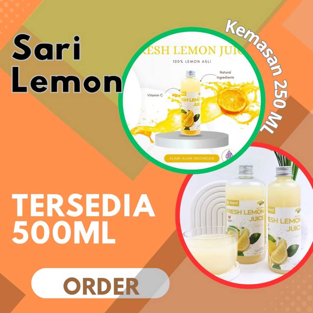 

Alami Sari Lemon 500ML Murni | Alami Sari Lemon 250ML Murni | Untuk Diet Detox Mengatasi Pencernaan