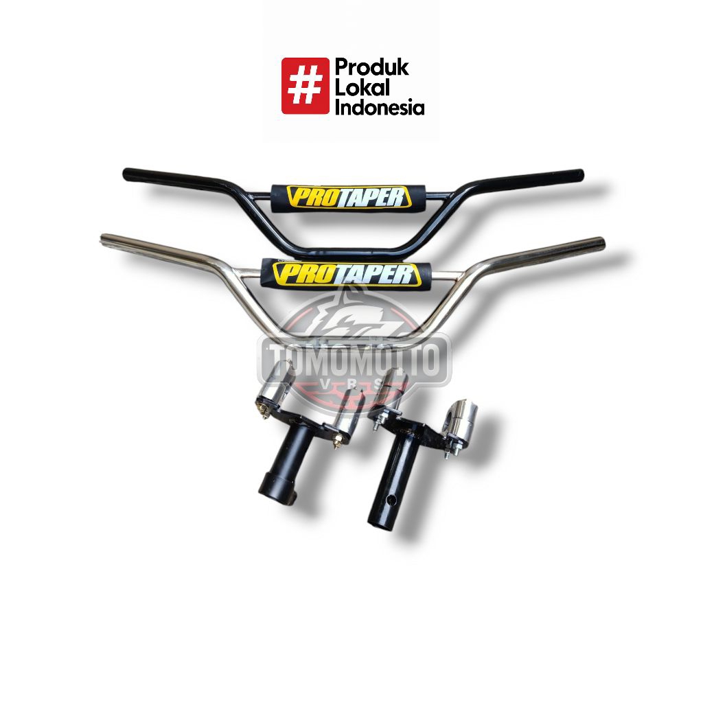Paket Stang Stir Trail Custom Dan Dudukan Stang Motor Bebek Matic Honda Yamaha Suzuki Busa Protaper