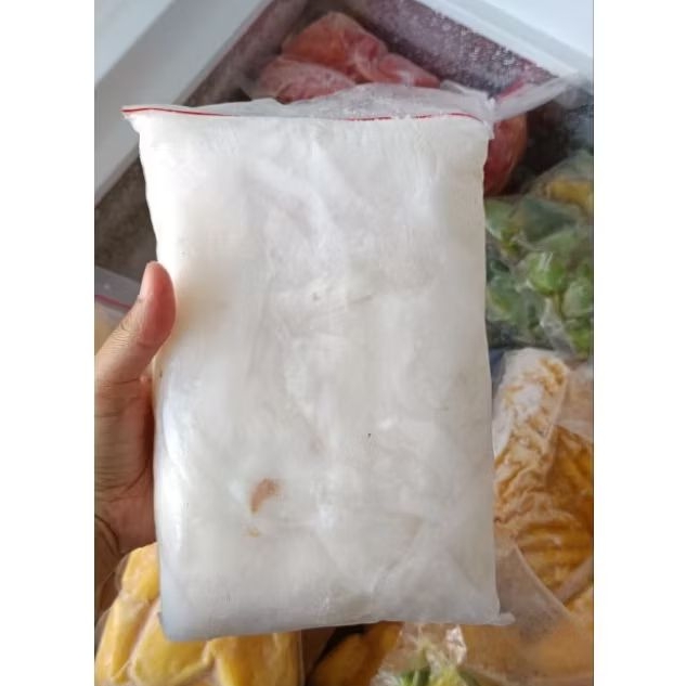 

FROZEN degan serut 1kg/ kelapa muda serut/ kelapa serut Frozen/ es degan frozen