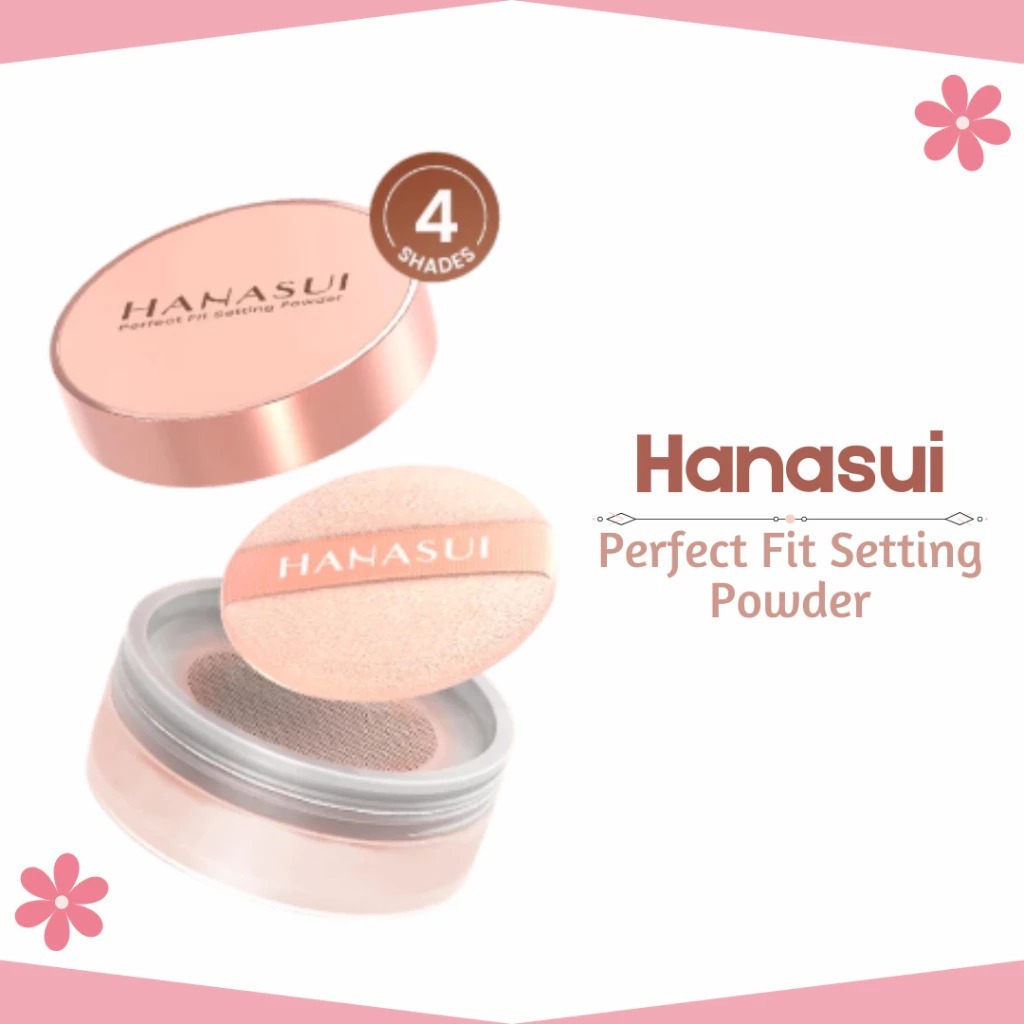 Hanasui Perfect Fit Setting Powder 12gr - Hanasui Bedak Tabur - Loose Powder Hanasui - rk_glow