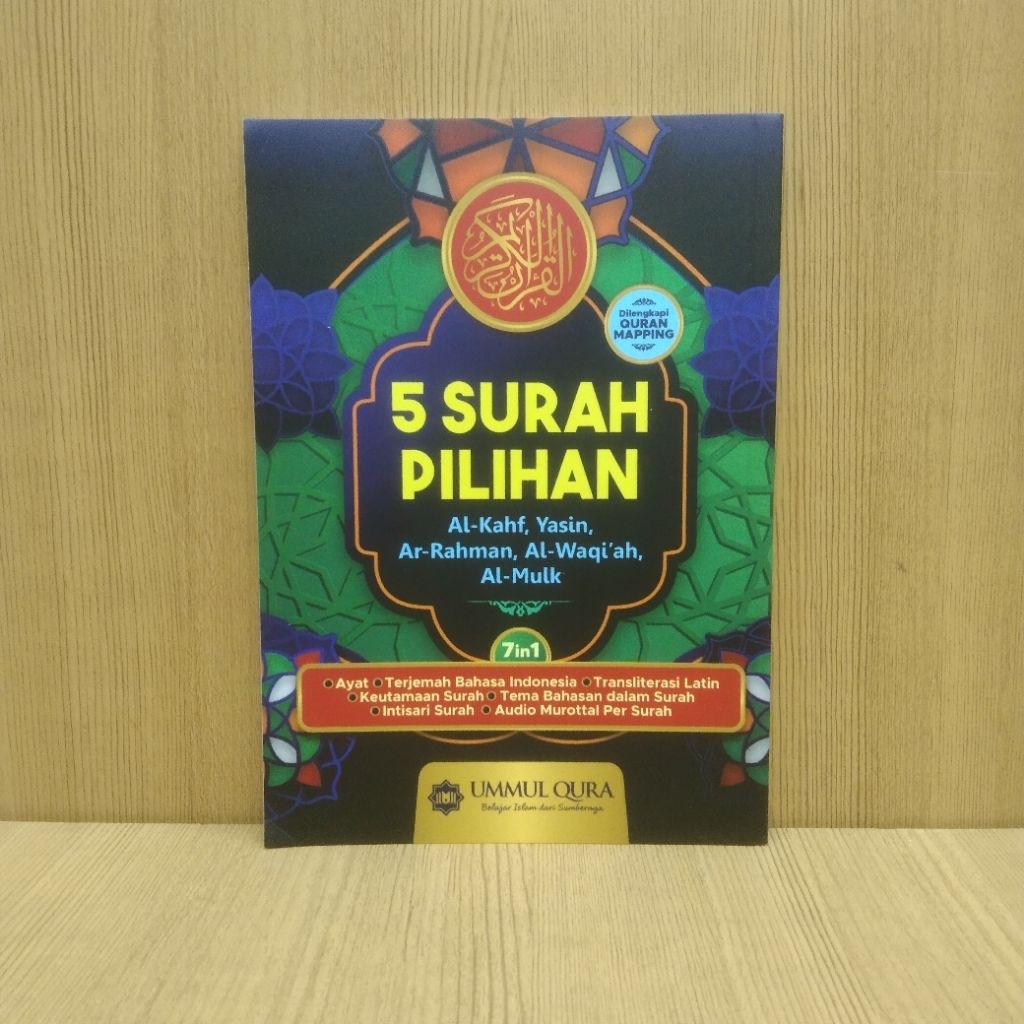 5 Surah Pilihan Al-Kahf , Yasin ,Ar-Rahman ,Al-Waqi'ah ,Al-Mulk Transliterasi Latin