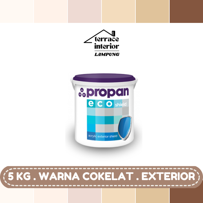 Cat Tembok Exterior Propan Eco Shield  Warna Coklat 5 Kg