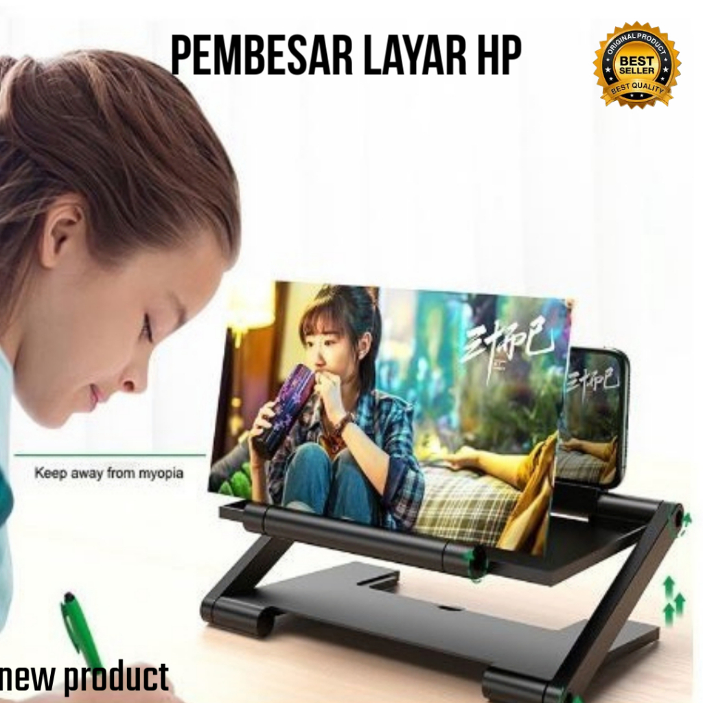 [ BISA COD ] Pembesar Layar F3 HP Handphone 3D Screen Layar F 3 Kaca Magnifier Enlarge 10 Inch Porta