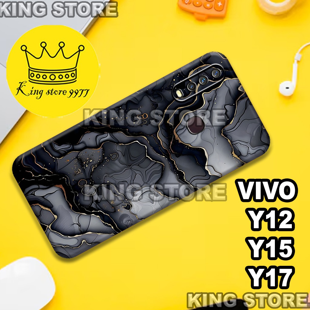 (KS23)  Softcase karet untuk VIVO Y12 - Y15 - Y17 Motif gambar karakter Marble/casing VIVO Y12 - Y15