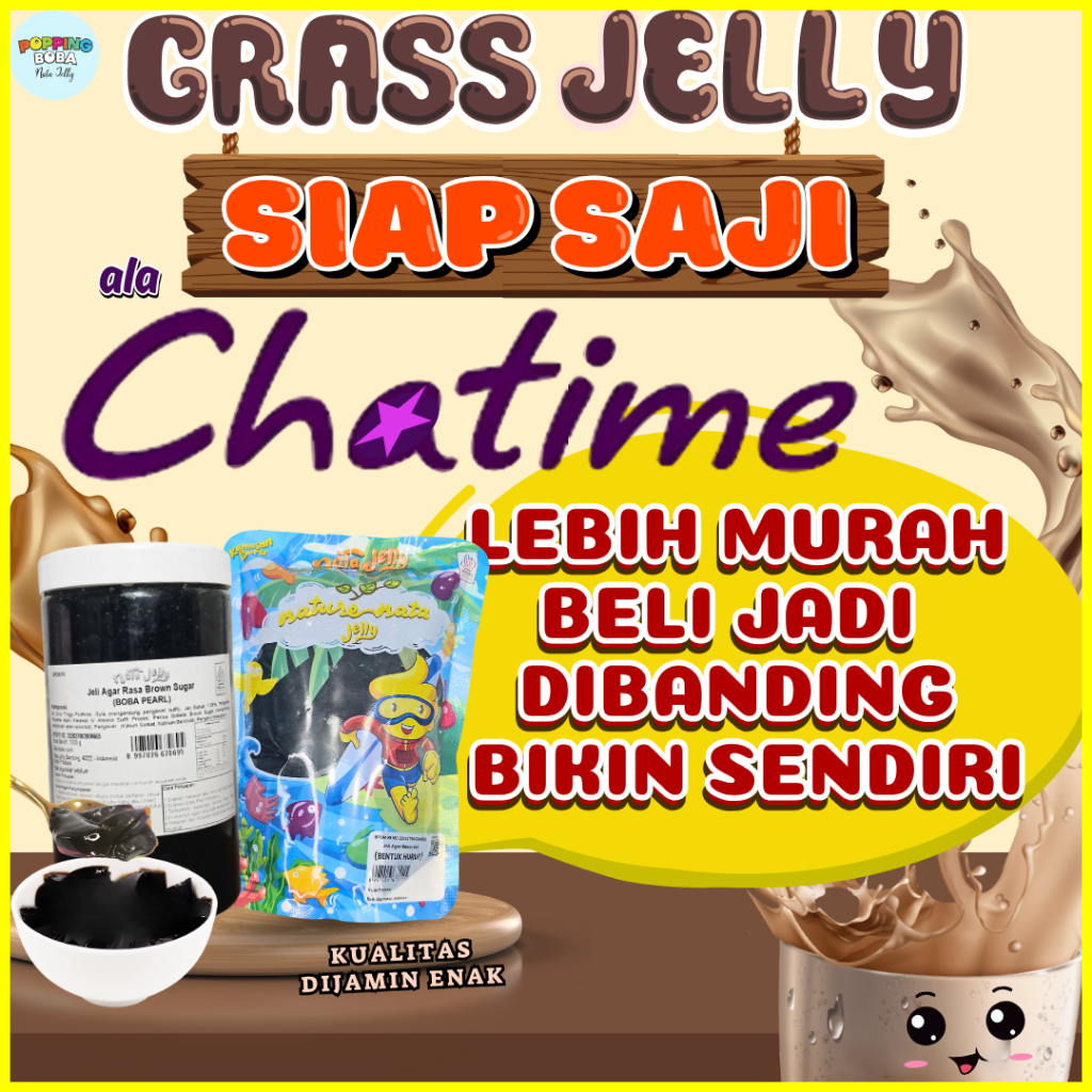 

GrassJellyCincauAlaChatimeAndalan UNIVERSAL Sedotan Boba Big Straw - Grass Jelly Ala Chatime 1 KG | Cocok Untuk Semua Jenis Minuman