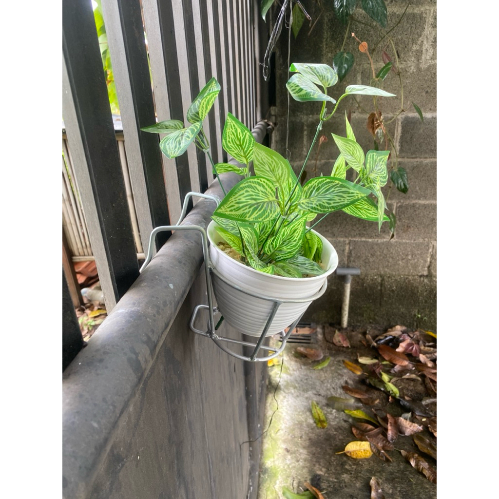 Termurah  Finishing Galvanis Bukan Cat  Tidak akan Karat Standing Pot Tempel Pagar diameter 15 Cm Ra