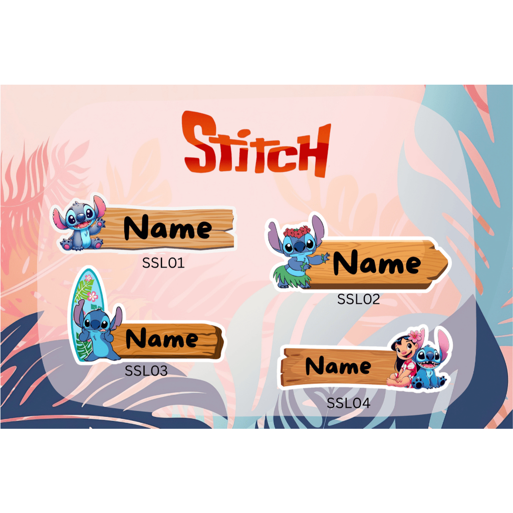 

[ ISI 20 - 40 PCS ] STITCH - LABEL STICKER NAMA ANAK