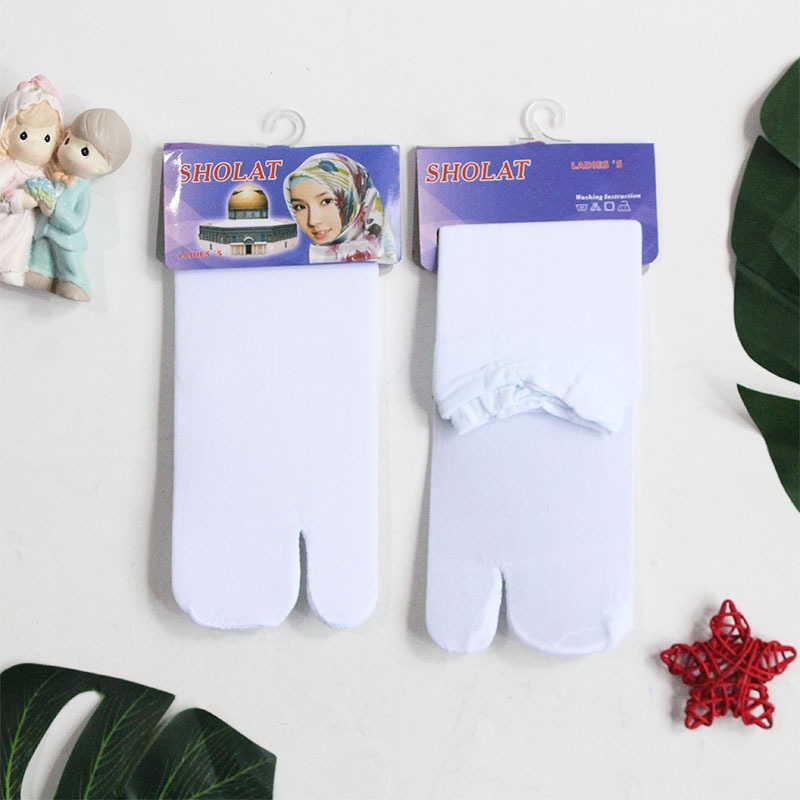 Kaos Kaki Stocking Jempol Tipis Putih Polos / Kaos Kaki Jempol Stocking Putih Polos Pendek Panjang M