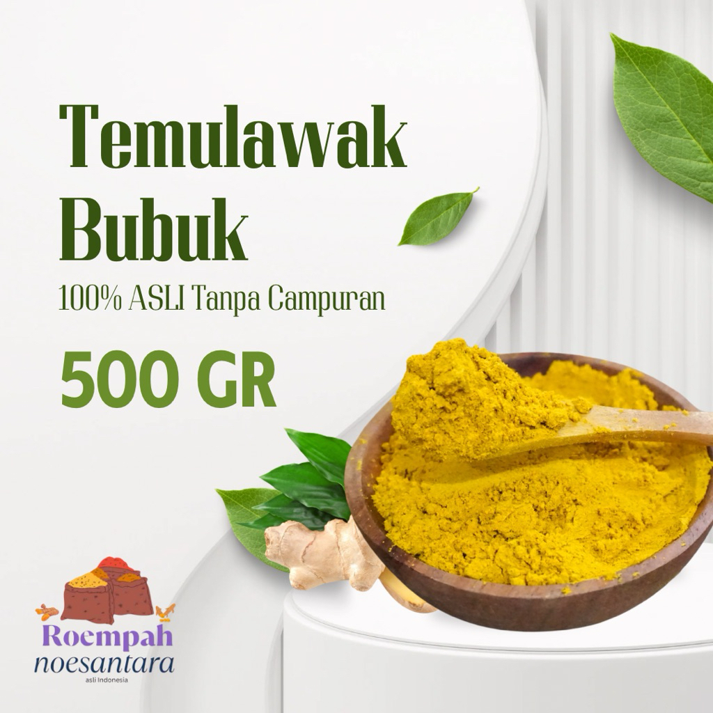 

500gr Temulawak Bubuk ASLI MURNI 100% Tanpa Campuran Bubuk Herbal Jamu Tradisional