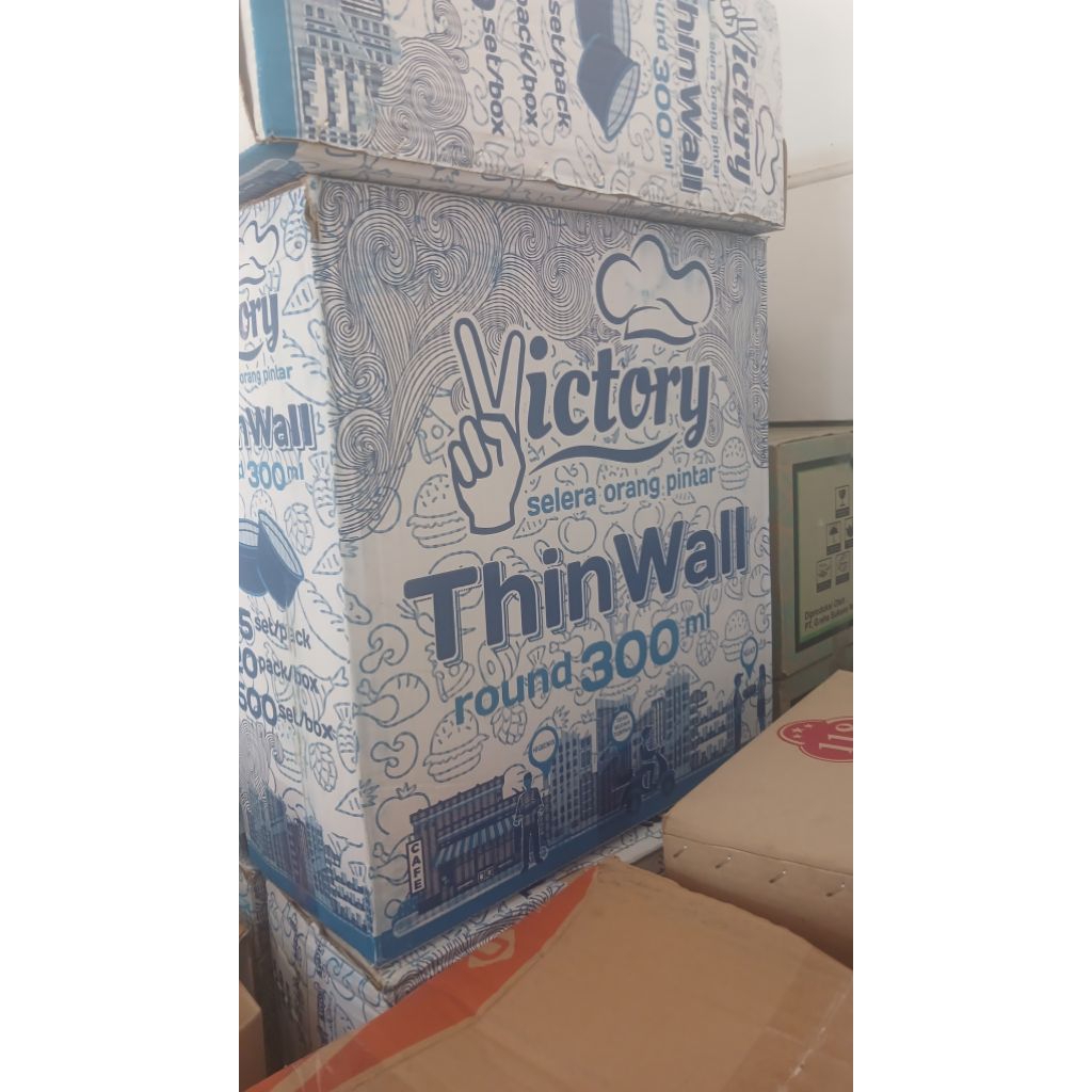 thinwall bulat victory 300ml/toples bulat merk victory 300ml