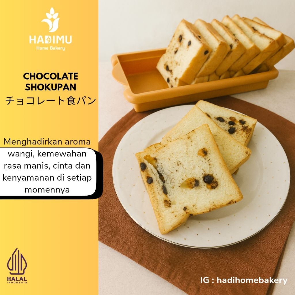 

Chocolate Shokupan - Shokupan Jepang - Roti Tawar - Roti Jepang - Roti Korea - Roti Coklat - Sehat - Enak - Halal