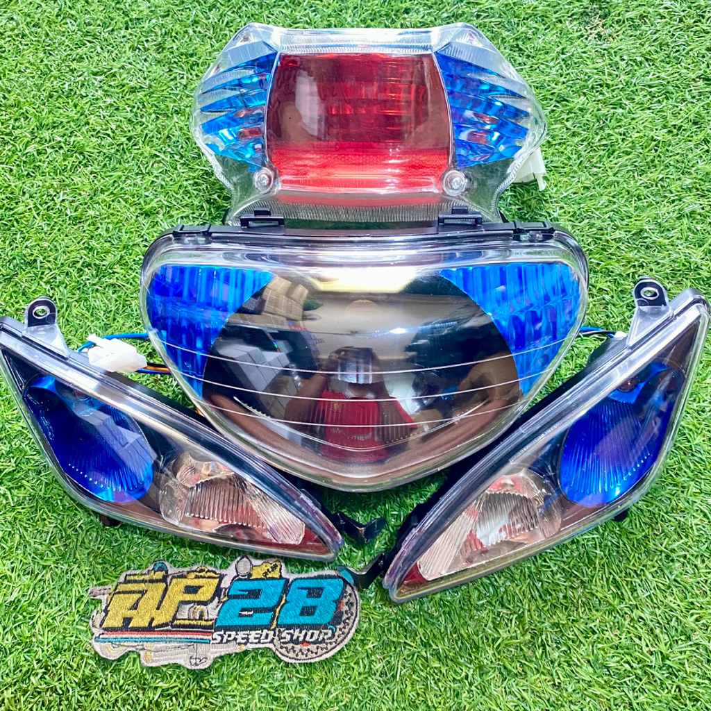 LAMPU DEPAN - LAMPU SEIN - LAMPU STOP MOTOR ( MIO SPORTY 5TL ) MODEL STANDAR CUSTOM BIRU GEN-A / HEA