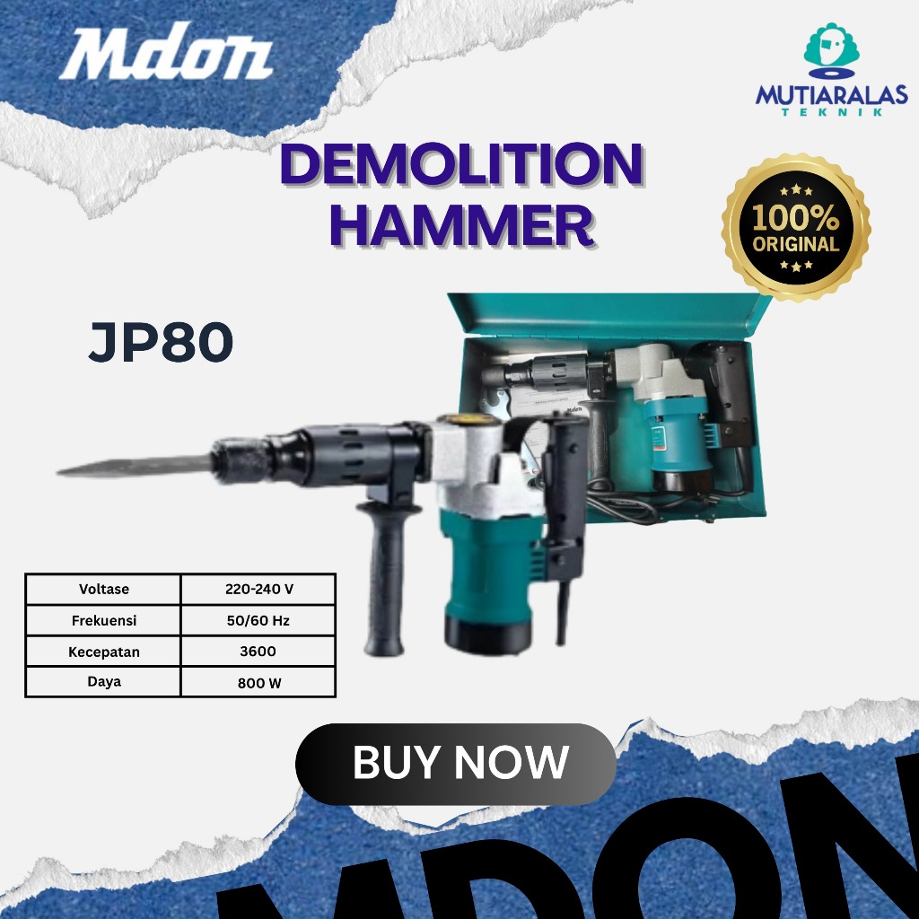 Rotary Hammer Drill Mesin Bor Beton Listrik Electric Hammer MDON JP80