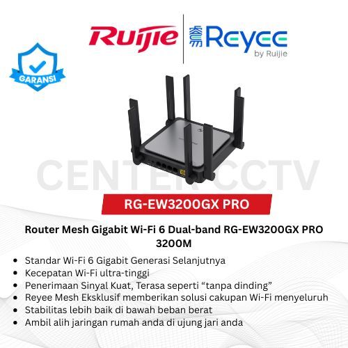 RG-EW3200GX PRO RUIJIE REYEE 3200M Mesh Dual Band Gigabit Wifi 6