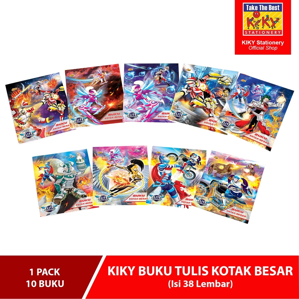 

KIKY Buku Tulis Kotak Besar 38 Lembar 1pack - 10Buku