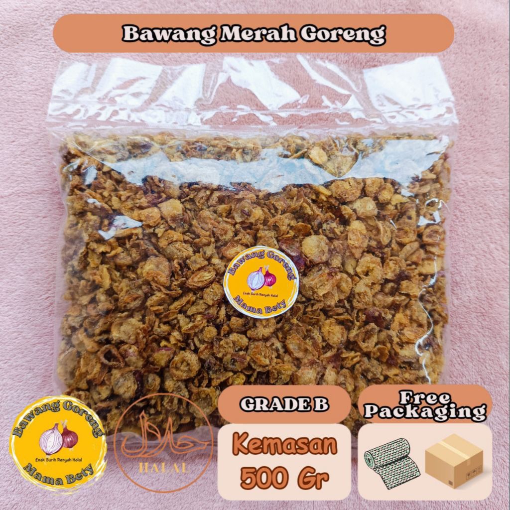 

Bawang Merah Goreng Crispy Asli Brambang Goreng Grade B Refill Kemasan 500 gram