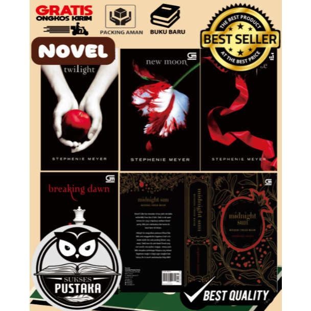 [INDONESIA] TWILIGHT SAGA SERIES - TWILIGHT, NEW MOON, ECLIPSE, BREAKING DAWN, MIDNIGHT SUN