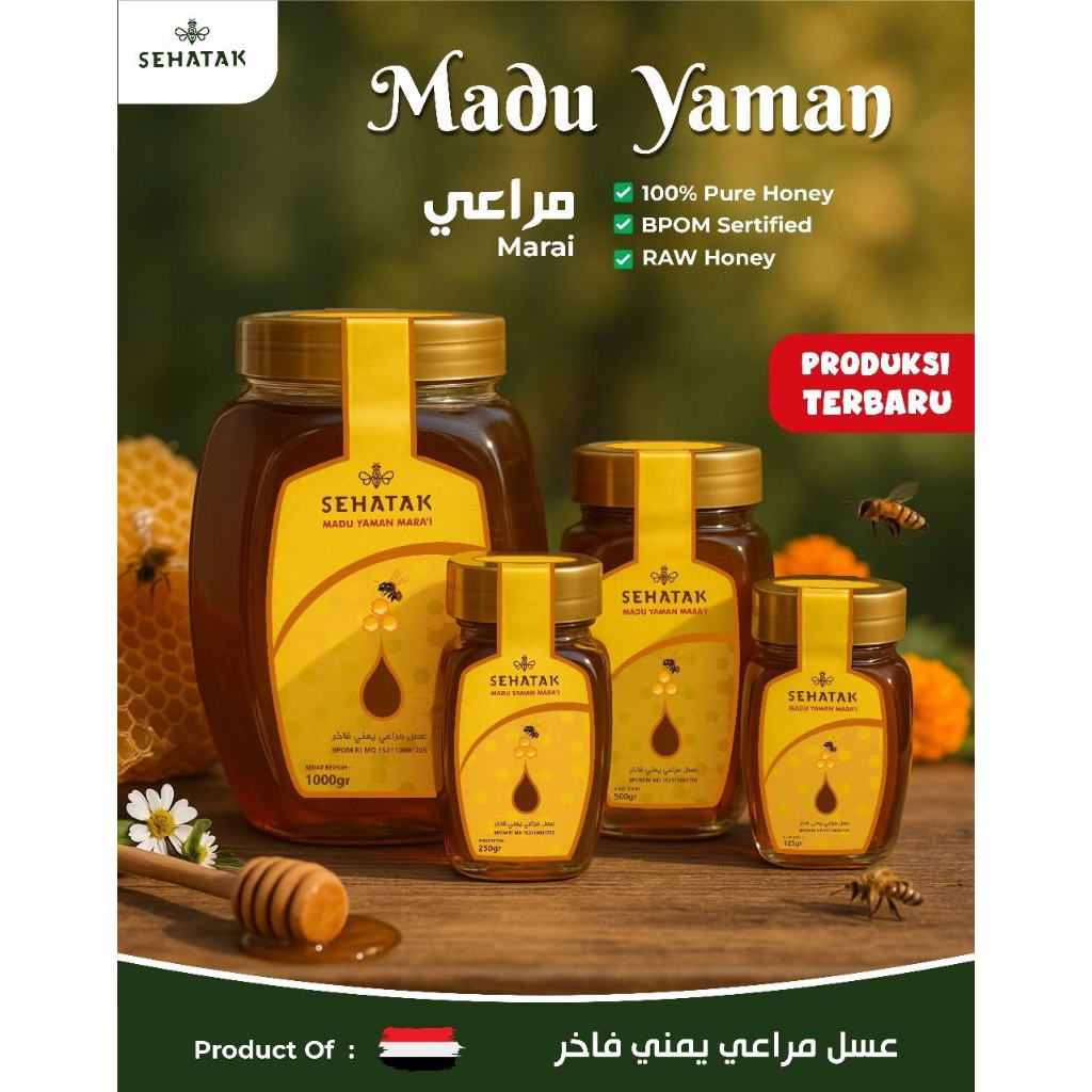 

Madu Yaman Marai Sehatak Botol Kaca 1kg