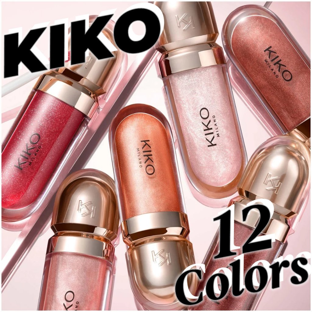 Kiko Milano 3D Hydra Lipgloss 6.5ml / Kiko Milano Unlimited Double Touch lipgloss / Kiko glitter lip