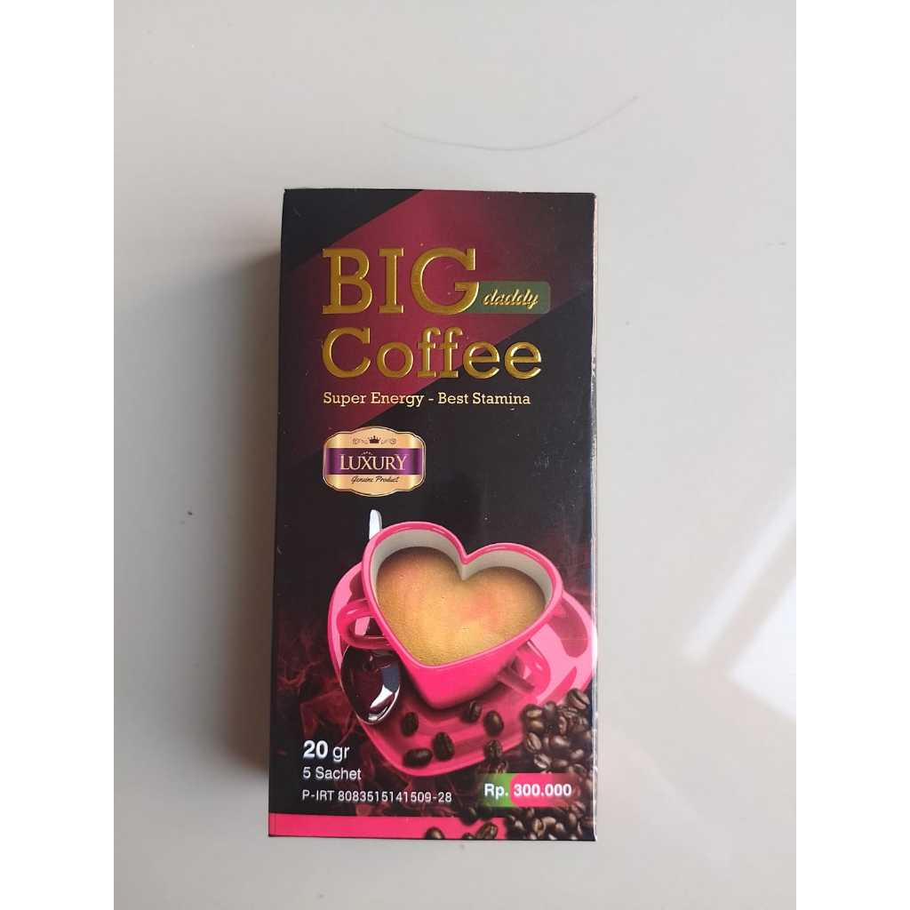 

BIG Daddy Coffee – Kopi Stamina & Energi Pria | Isi 5 Sachet @20gr | Super Energy – Best Stamina