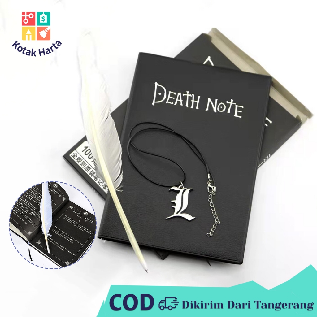 

Buku Anime Death Note Buku Tulis Catatan Hardcover Ukuran 21x15cm Dengan Pena Bulu Dan Pembatas Buku