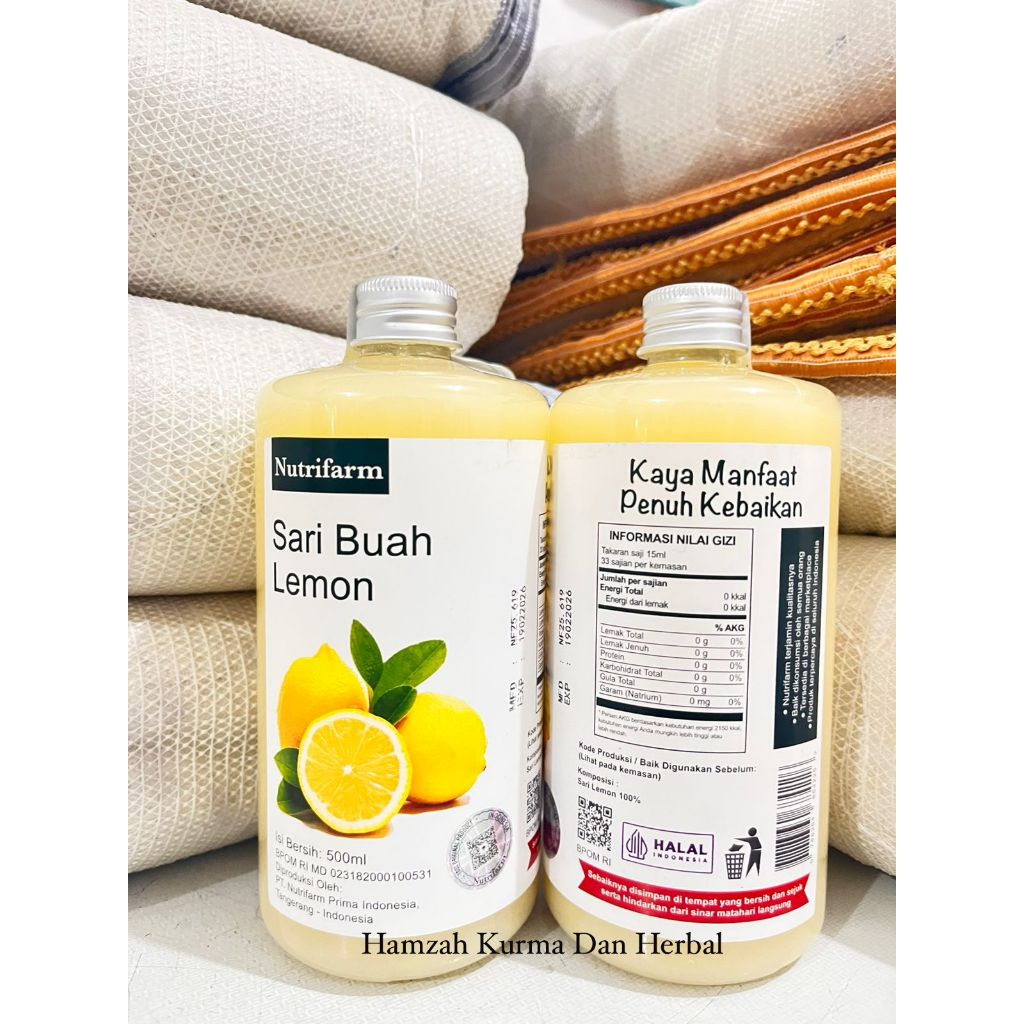 

SARI BUAH LEMON // SARI LEMON NUTRIFARM 500 ML 100 %