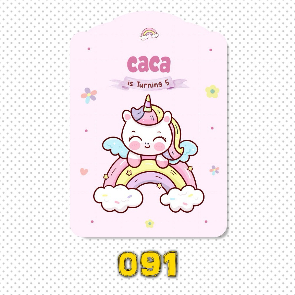 

Hang Tag Ulang Tahun Custom Unicorn, Thomas, Lotso, Paw Patrol, Frozen, Ultraman, Minecraft, Shark