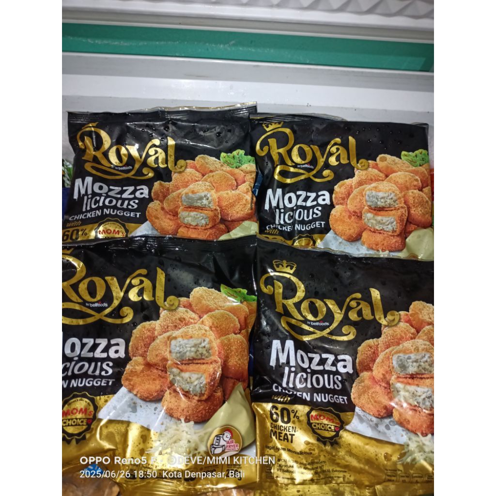 

Royal Belfoods Chicken Nugget Mozarella mozalicious 250gr