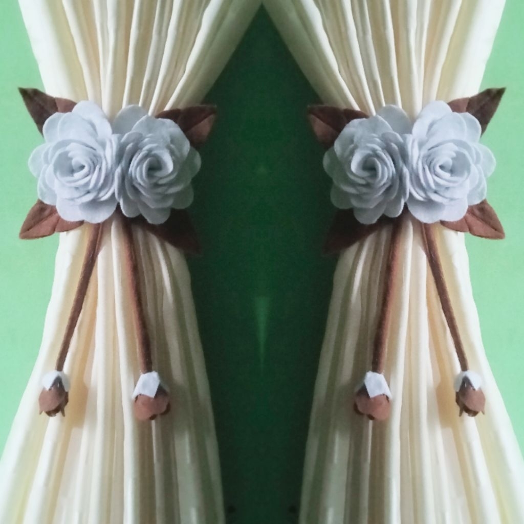 Tali Gorden Bunga Mawar Ikat Hordeng Minimalis