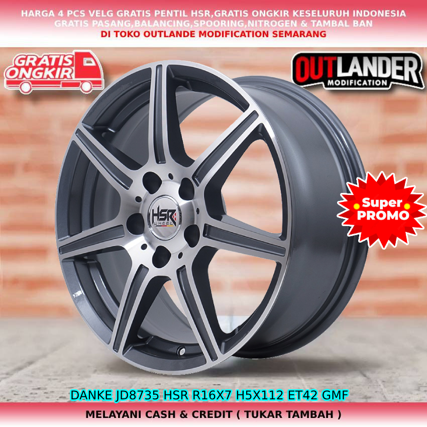 velg racing r16 lobang 5 velg mobil mercy Clubman Cooper New S Porsche Macan dll hsr danke r16
