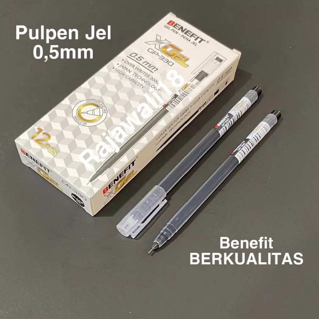 

1 Pak Pulpen Benefit XGEL Hitam Isi 12 Pcs