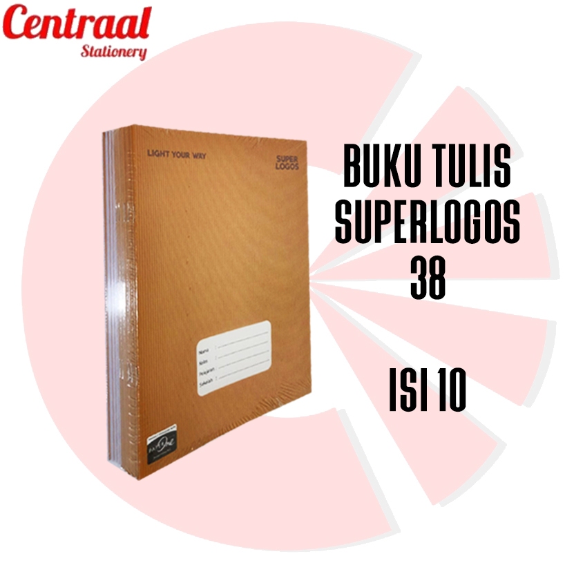 

Buku Tulis sampul coklat SuperLogos 38 Lembar 10Pcs PaperOne