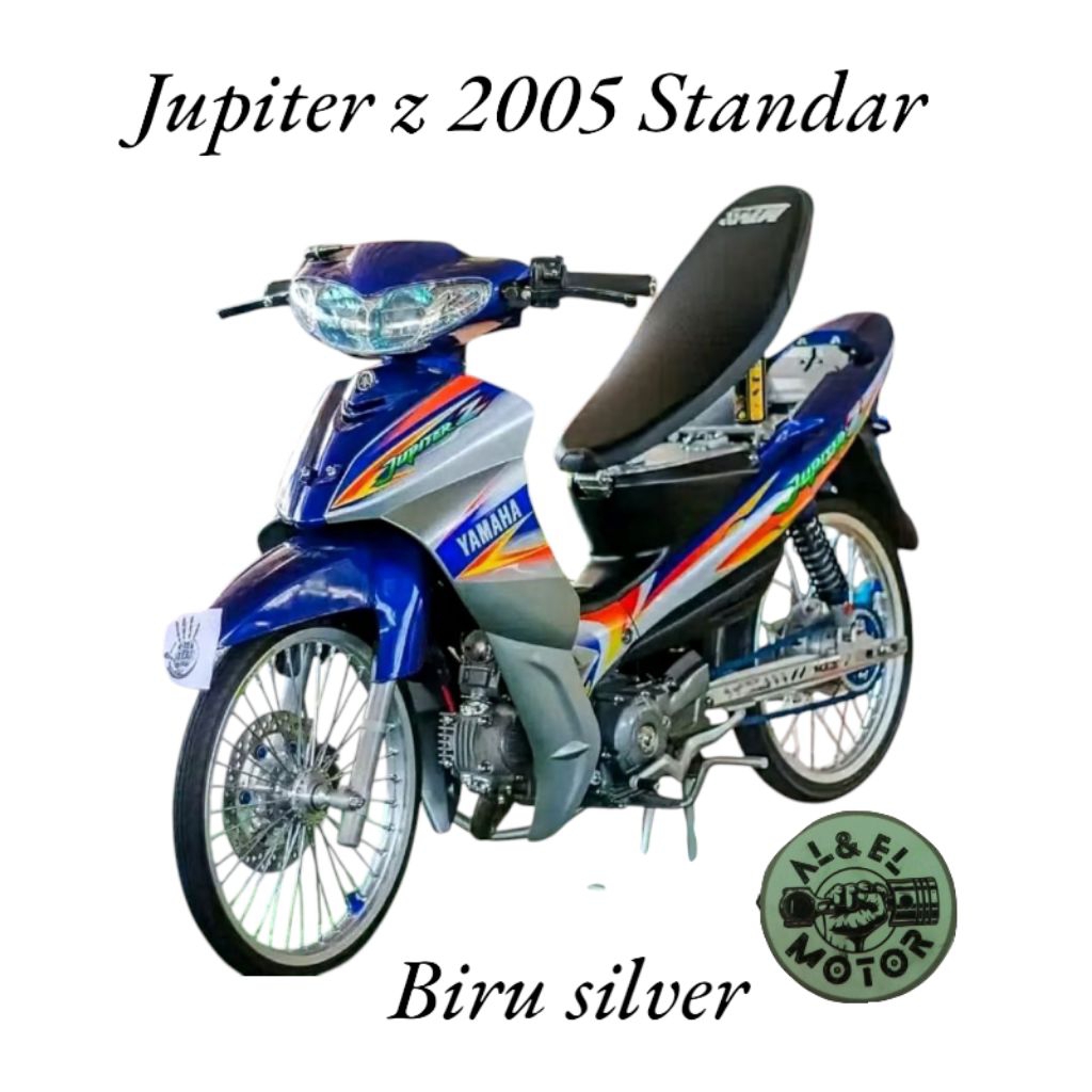 Striping Stiker Body Motor Yamaha Jupiter Z Standar 2005 Silver Biru