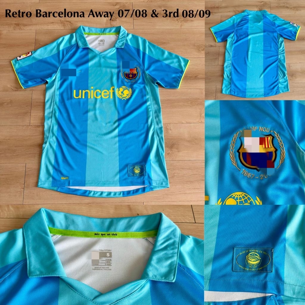 (RETRO) JERSEY BARCELONA AWAY 2007 2008 KLASIK GO GRADE ORI