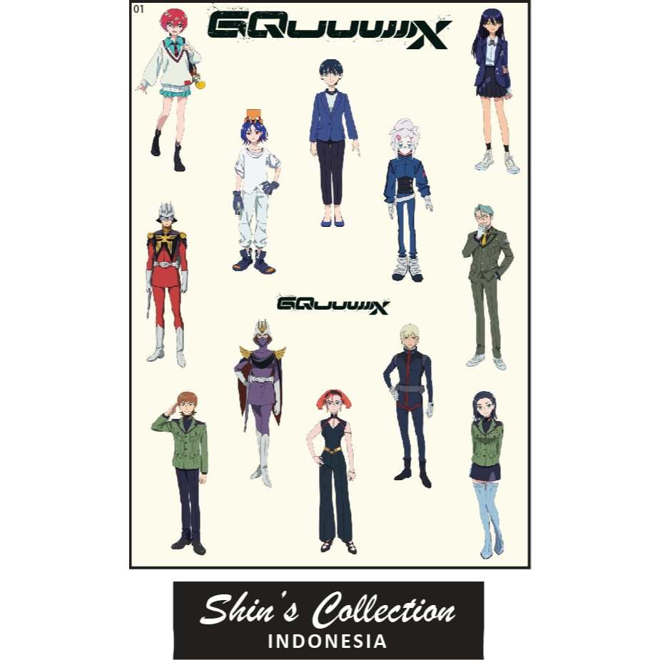 

Sticker stiker Gundam Gquuuuuux anime 1 pc