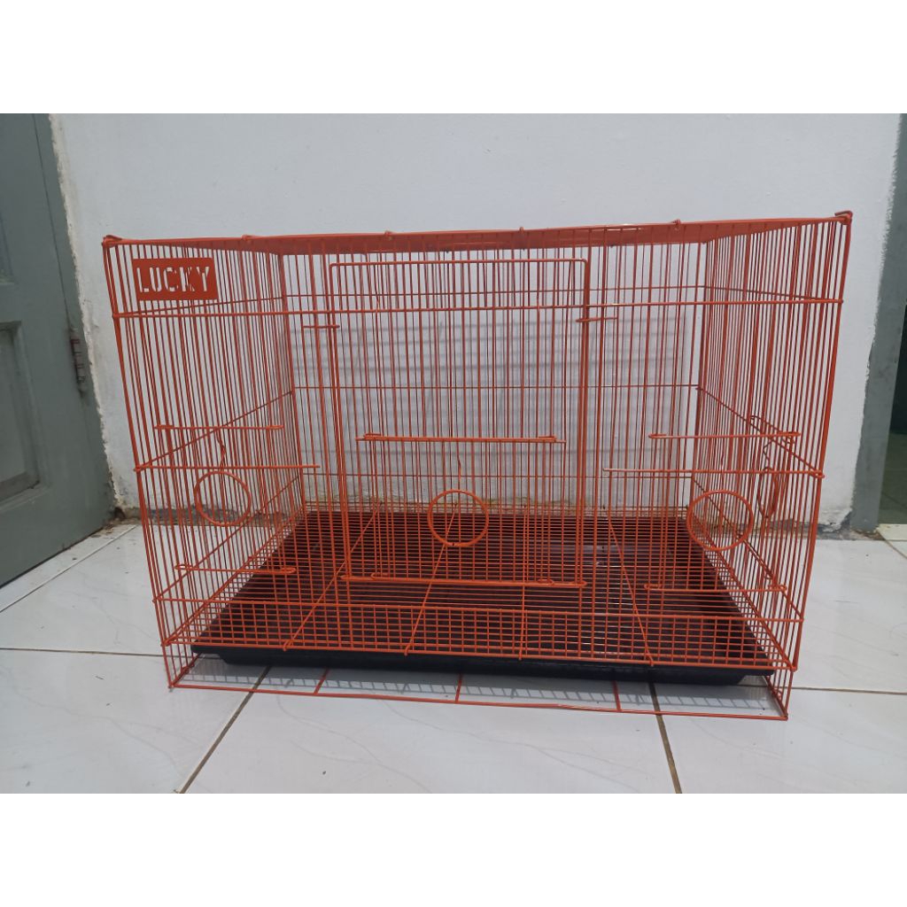 Colour Warna Oren Kandang Promo 60 x 42 x 42  Pet Cage Hewan Sangkar Kurungan anabul Kucing  Sugar g