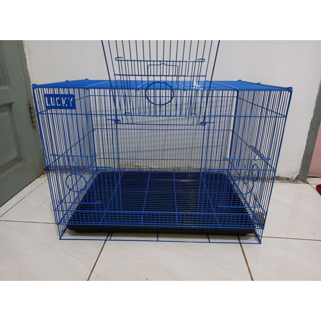 Kandang Promo 60 x 42 x 42 Colour Warna Blue biru Pet Cage Hewan Sangkar Kurungan anabul Kucing  Sug
