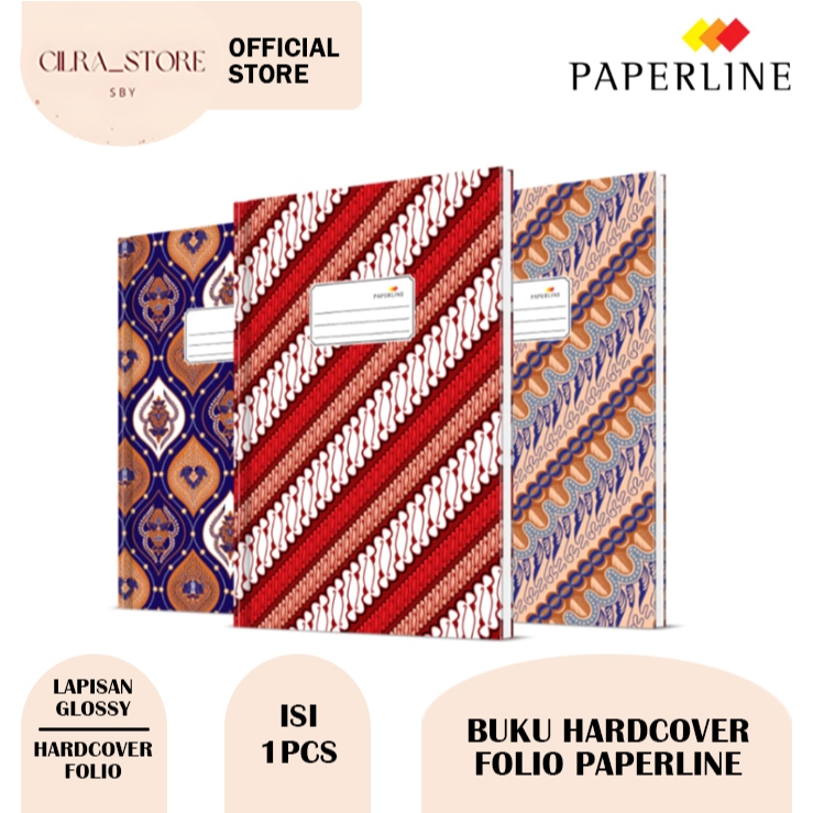 

Buku Hardcover Folio 50 | 100 | 200 | 300 Lembar Paperline Motif Batik Modern (1pcs)