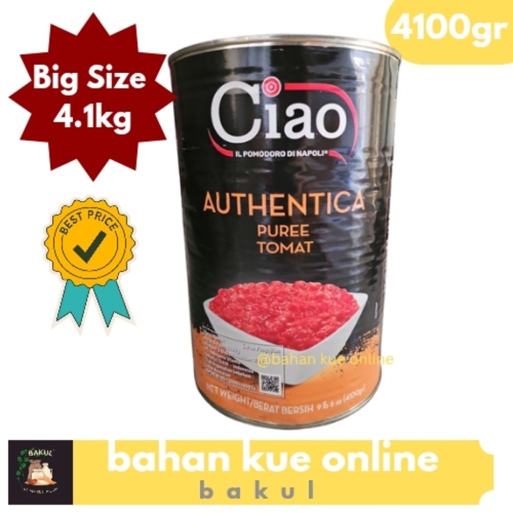 

Ciao Authentica Puree Tomat 4100gr