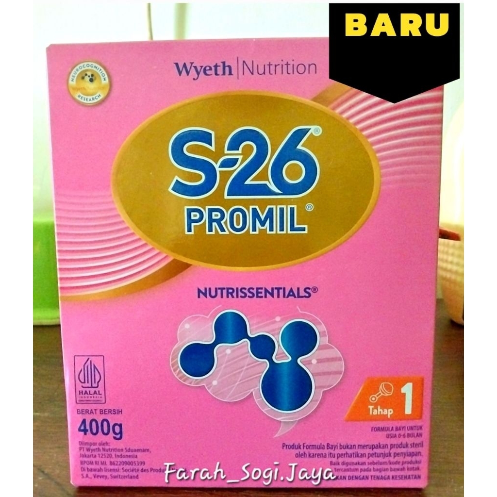 Susu S26 Promil tahap 1 (0-6 Bulan) 400 gram  {Stok Terbatas] | Susu Bayi