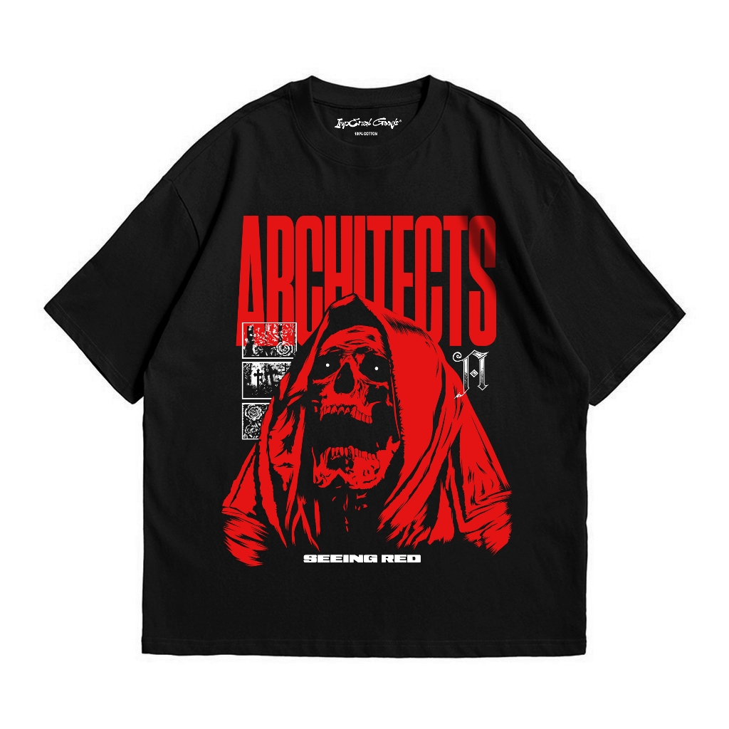 ImpErial T-shirt Architects - Seeing Red Black | Kaos Band Architects Hitam