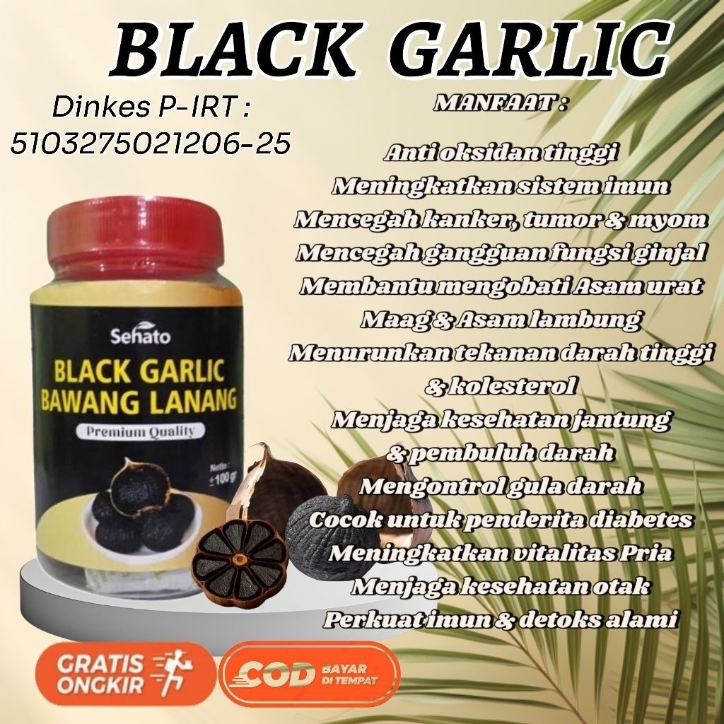 

Black Garlic Bawang Lanang Sehato Original / Black Garlic