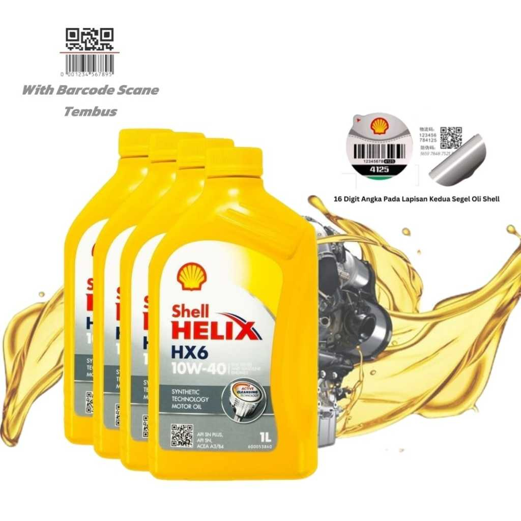 SHELL Helix HX6 HX-6 10W-40 10W40 Liter Original 100%