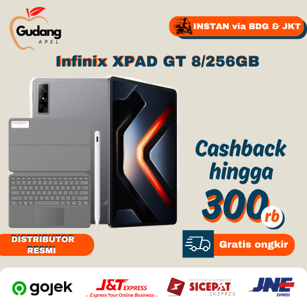 Infinix XPAD GT 8/256GB - Qualcomm Snapdragon 888 - 13" 144Hz - 10000 mAh - 8 Speakers with 3D Sound